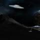 Armada von acht riesigen UFOs, die sich der Erde nähern, identifiziertes außerirdisches Schiff, das sich der Erde nähert